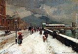 Carlo Brancaccio A Blustery Winter Day painting